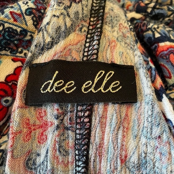 Dee Elle Red White Blue Sleeveless Tunic Dress Size S - Picture 8 of 8